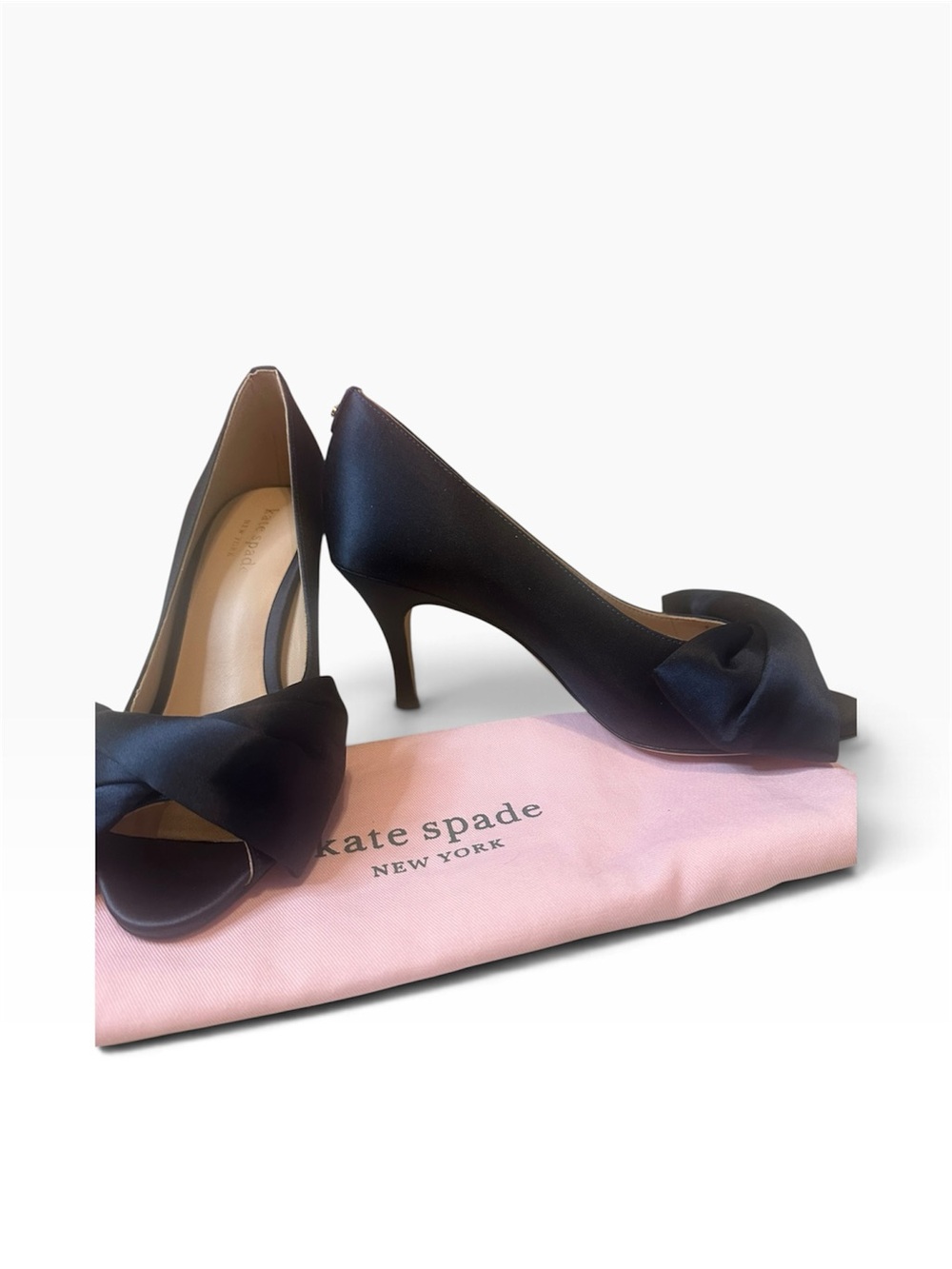 kate spade New York Crawford satin lux Heels -Blazer Blue- Size 5 B NWT
